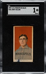 1909-1911 T206 White Border Jimmy Collins SGC POOR 1 - El Principe de Gales Back