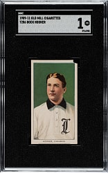 1909-1911 T206 White Border Bock Hooker Southern Leaguer SGC POOR 1 - Old Mill Back
