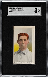 1910-1911 M116 Sporting Life Roger Bresnahan Pastel Background SGC VG 3