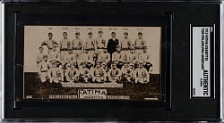 1913 T200 Fatima Team Card Philadelphia Americans with Mack, Backer, Bender, Collins, and Plank SGC Authentic