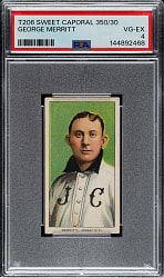 1909-1911 T206 White Border George Merritt PSA VG-EX 4