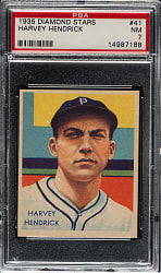 1934-1936 R327 Diamond Stars #41 Harvey Hendrick PSA NM 7