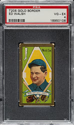 1911 T205 Gold Border Ed Walsh PSA VG-EX 4