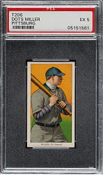 1909-1911 T206 White Border Dots Miller PSA EX 5 - El Principe de Gales Back