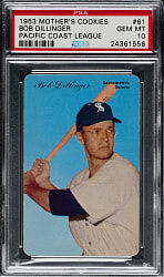 1953 Mother's Cookies #61 Bob Dillinger PSA GEM MINT 10