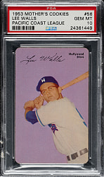 1953 Mother's Cookies #56 Lee Walls PSA GEM MINT 10