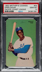1953 Mother's Cookies #54 Piper Davis PSA GEM MINT 10