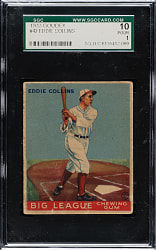 1933 R319 Goudey #42 Eddie Collins SGC POOR 10