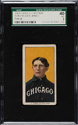1909-1911 T206 White Border Fielder Jones Portrait SGC VG 40