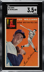 1954 Topps #1 Ted Williams SGC VG+ 3.5