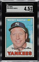 1967 Topps #150 Mickey Mantle SGC VG/EX+ 4.5