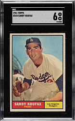 1961 Topps #344 Sandy Koufax SGC EX/NM 6