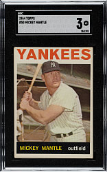1964 Topps #50 Mickey Mantle SGC VG 3