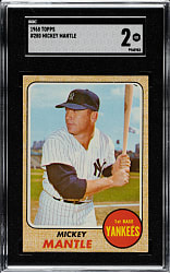 1968 Topps #280 Mickey Mantle SGC GOOD 2