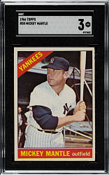1966 Topps #50 Mickey Mantle SGC VG 3