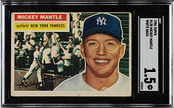 1956 Topps #135 Mickey Mantle White Back SGC FAIR 1.5