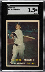 1957 Topps #95 Mickey Mantle SGC FAIR 1.5