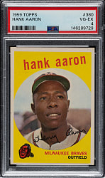1959 Topps #380 Hank Aaron PSA VG-EX 4