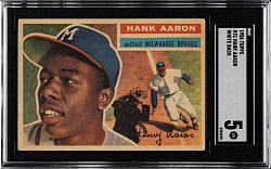 1956 Topps #31 Hank Aaron White Back SGC EX 5