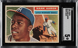 1956 Topps #31 Hank Aaron White Back SGC EX 5