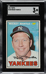 1967 Topps #150 Mickey Mantle SGC VG 3