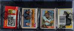1981 Topps Unopened Rack Pack - Fernando Valenzuela on Top - BBCE