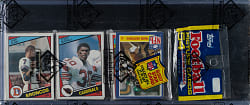1984 Topps Football Unopened Rack Pack - John Elway Rookie on Top and Terry Bradshaw on Back - BBCE