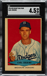 1954 Red Heart Carl Erskine SGC VG/EX+ 4.5