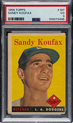 1958 Topps #187 Sandy Koufax PSA VG 3