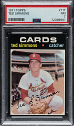 1971 Topps #117 Ted Simmons Rookie PSA NM 7