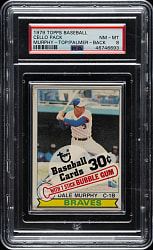 1979 Topps Unopened Cello Pack PSA NM-MT 8 - Jim Palmer on Back
