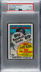 1988 Topps Unopened Cello Pack PSA MINT 9 - Tom Glavine Rookie on Top