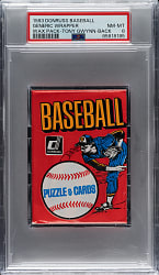1983 Donruss Unopened Wax Pack PSA NM-MT 8 - Tony Gwynn Rookie on Back
