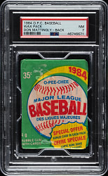 1984 O-Pee-Chee Unopened Wax Pack PSA NM 7 - Don Mattingly Rookie on Back
