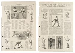 May 3, 1890 Harper's Weekly Baseball Pair with Cap Anson, John Ward, Buck Ewing, and Charles Comiskey