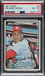 1967 Topps #20 Orlando Cepeda PSA NM-MT 8