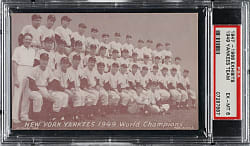 1947-1966 Exhibits 1949 New York Yankees Team PSA EX-MT 6 - World Champions