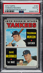 1970 Topps #189 Thurman Munson Rookie PSA VG-EX 4