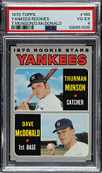 1970 Topps #189 Thurman Munson Rookie PSA VG-EX 4