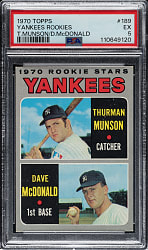 1970 Topps #189 Thurman Munson Rookie PSA EX 5