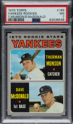 1970 Topps #189 Thurman Munson Rookie PSA NM 7