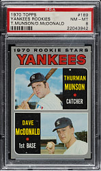 1970 Topps #189 Thurman Munson Rookie PSA NM-MT 8