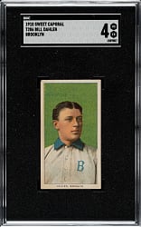 1909-1911 T206 White Border Bill Dahlen Brooklyn SGC VG/EX 4