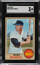 1968 Topps #280 Mickey Mantle SGC VG 3