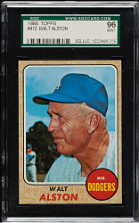 1968 Topps #472 Walt Alston SGC MINT 96