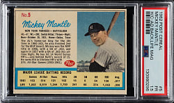 1962 Post Cereal #5 Mickey Mantle PSA FAIR 1.5