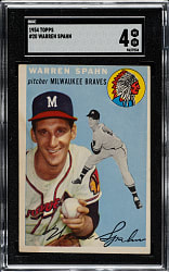 1954 Topps #20 Warren Spahn SGC VG/EX 4