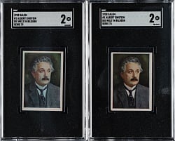 1928 Salem Die Welt in Bildern Serie 75 #1 Albert Einstein SGC GOOD 2 Pair