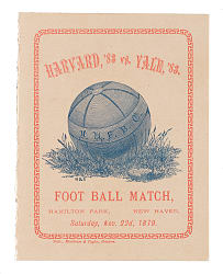 1879 Yale (vs. Harvard) Freshman Football Program