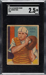 1934-1936 R327 Diamond Stars #64 Jimmie Foxx SGC GOOD+ 2.5